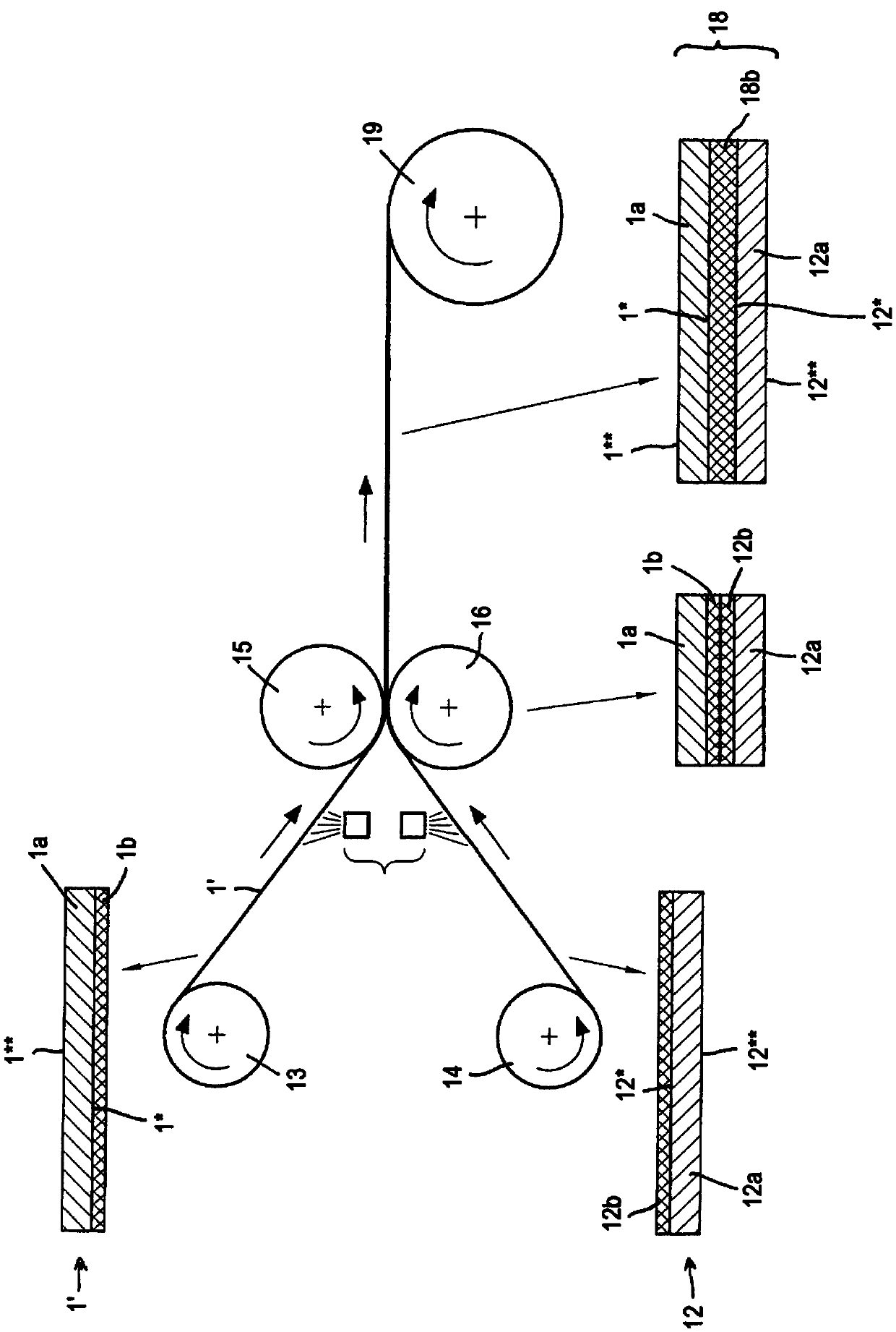 Metal-plastic sandwich sheet and method for the production thereof