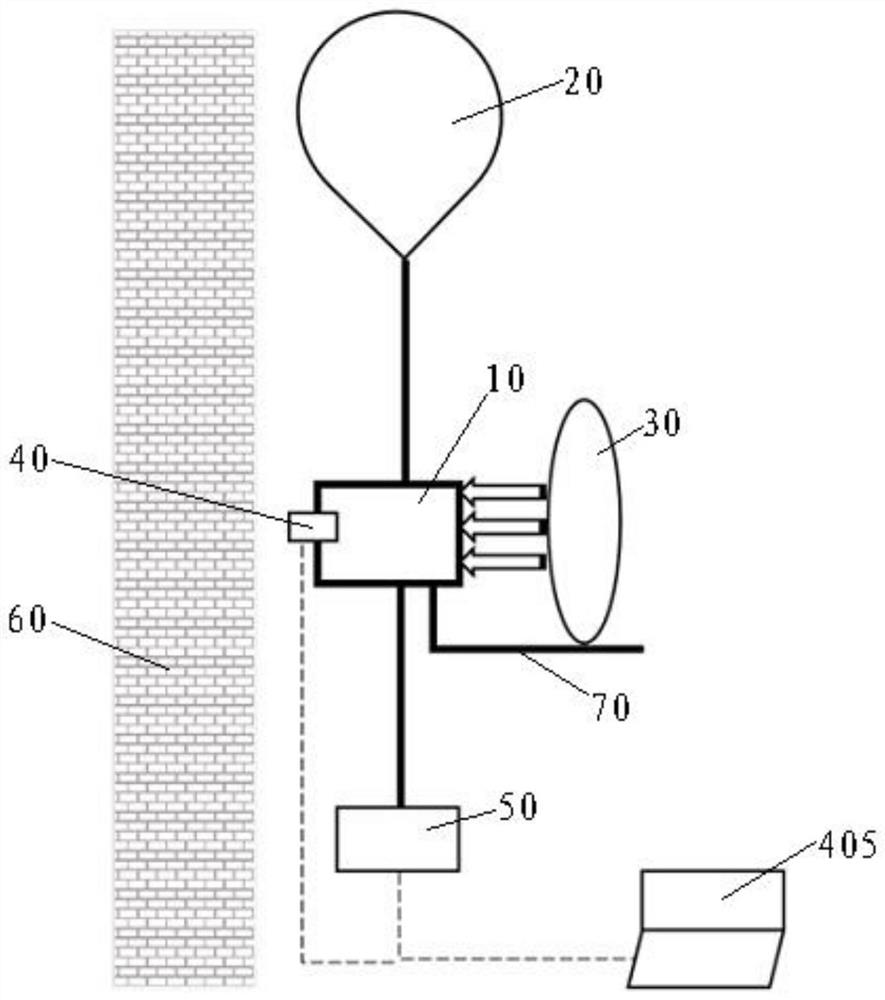 Wall-climbing robot based on mooring helium balloon and using method