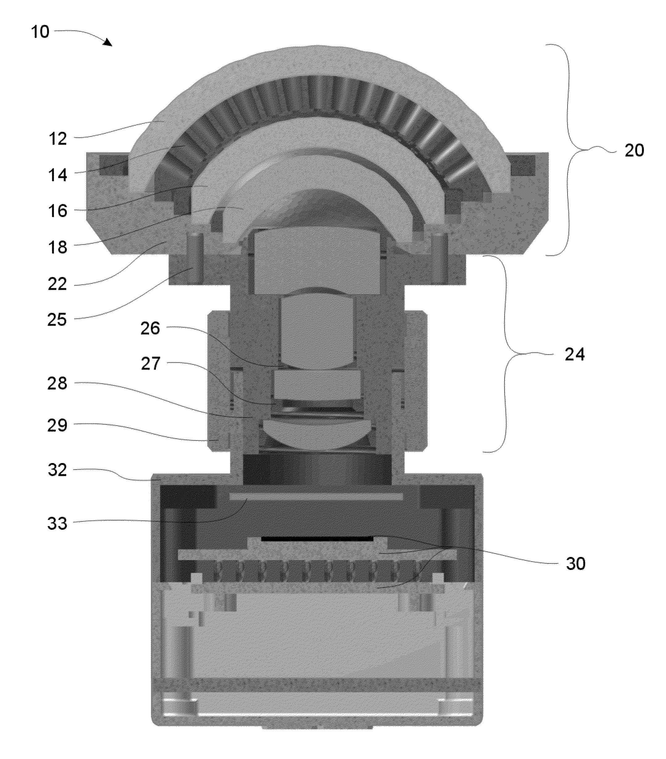 Multihybrid Artificial Compound Eye with Varied Ommatidia