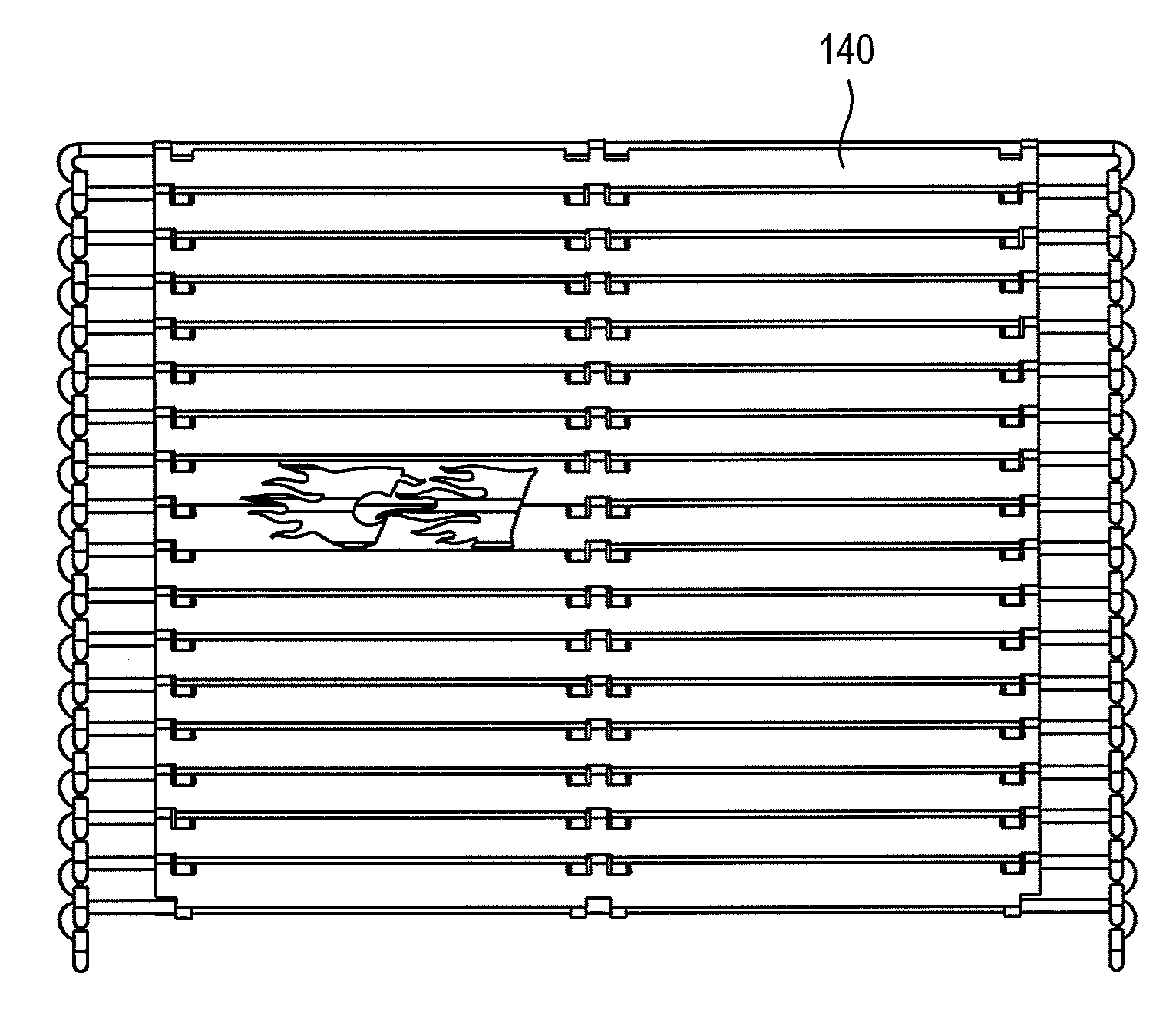 Wire plate conveyor belt