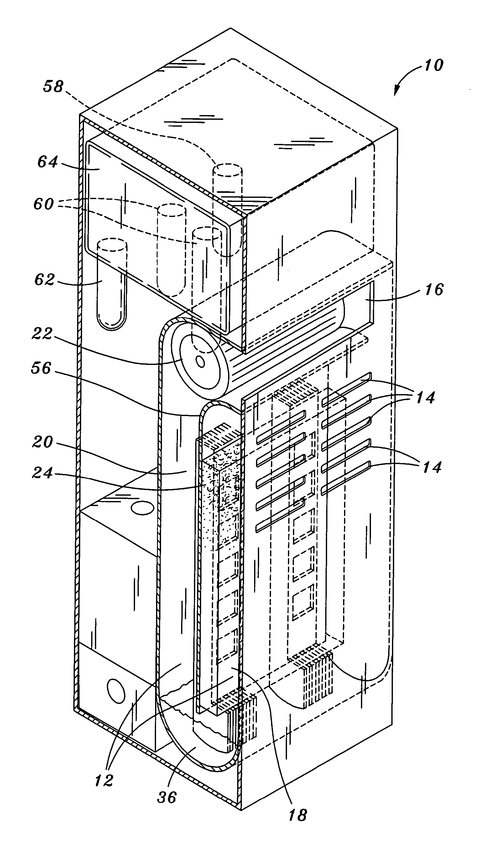 Peltier system with water purification means