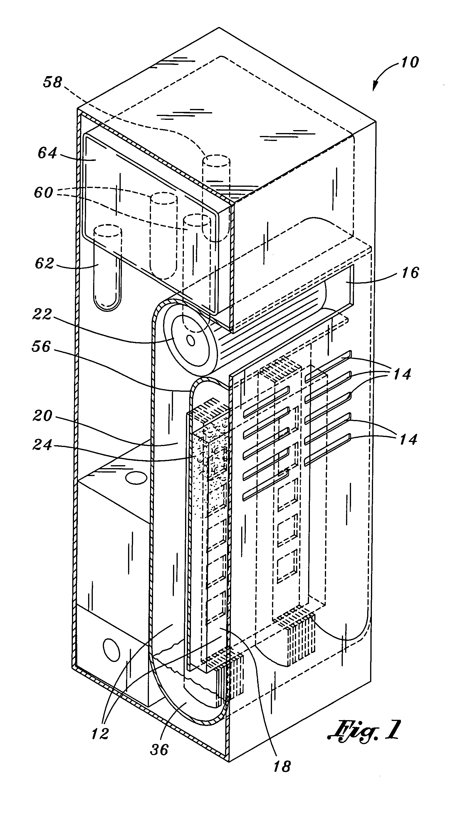 Peltier system with water purification means