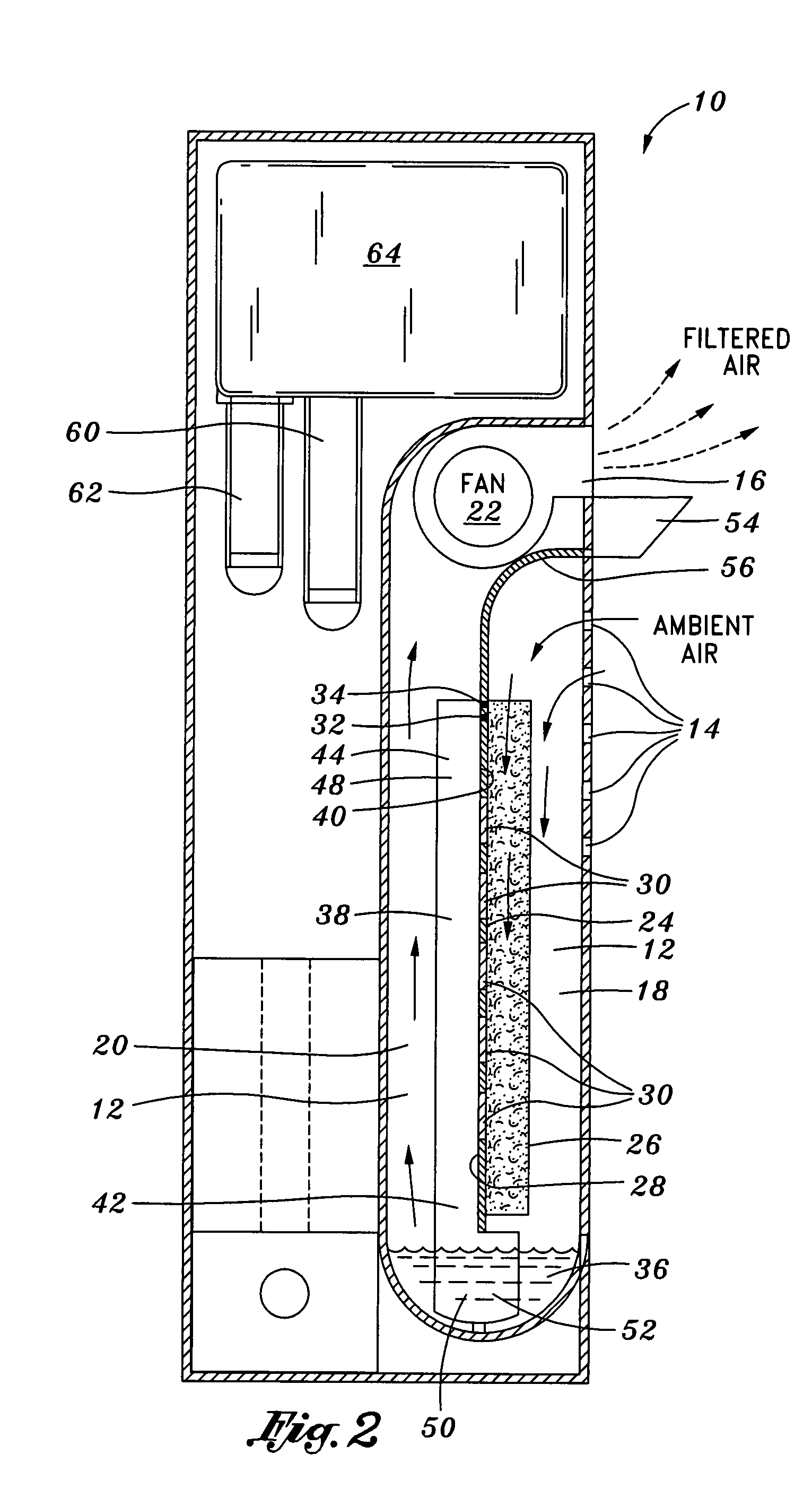 Peltier system with water purification means