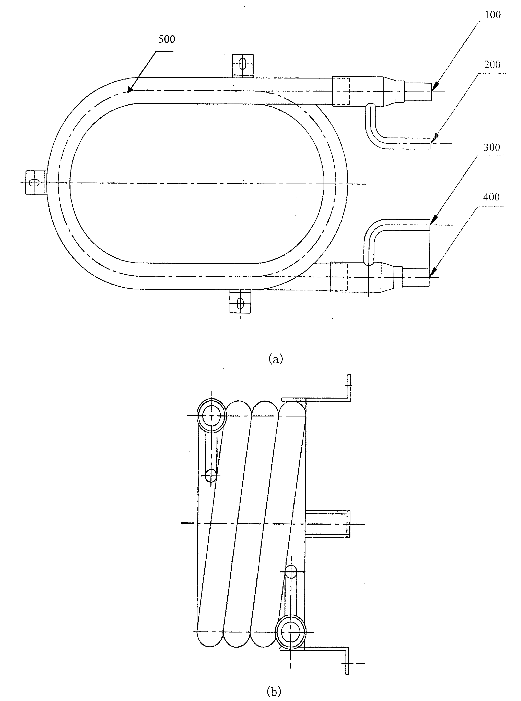 Liquid division type double-pipe condenser