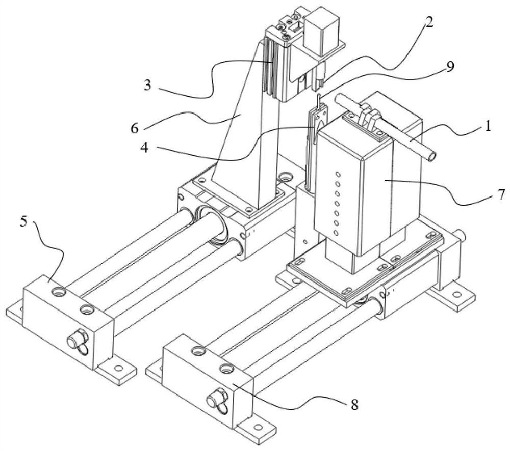 Automatic separation device and method for part of shielded wires of data lines