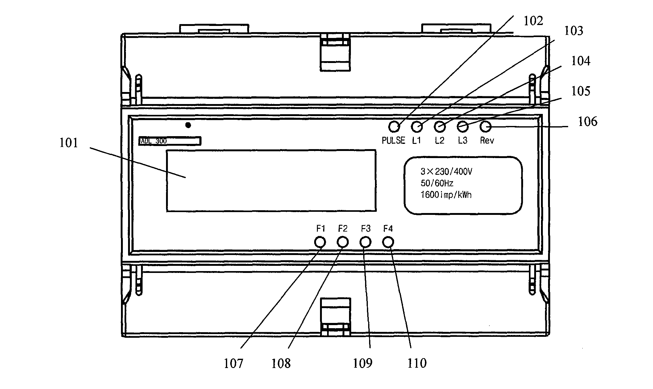 ZIGBEE technology-based three-phase guide rail-type installed electric energy meter