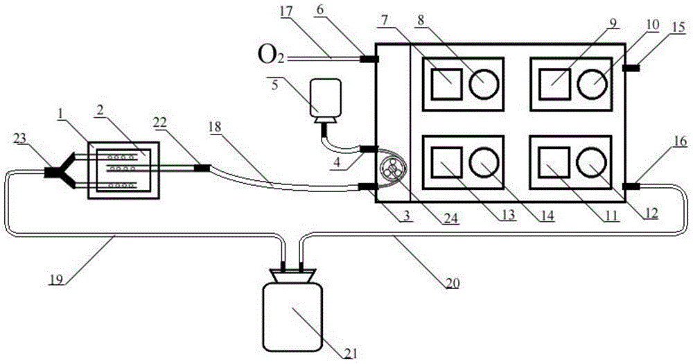 Skin wound treating system used for debridement and drug administration and oxygen supply