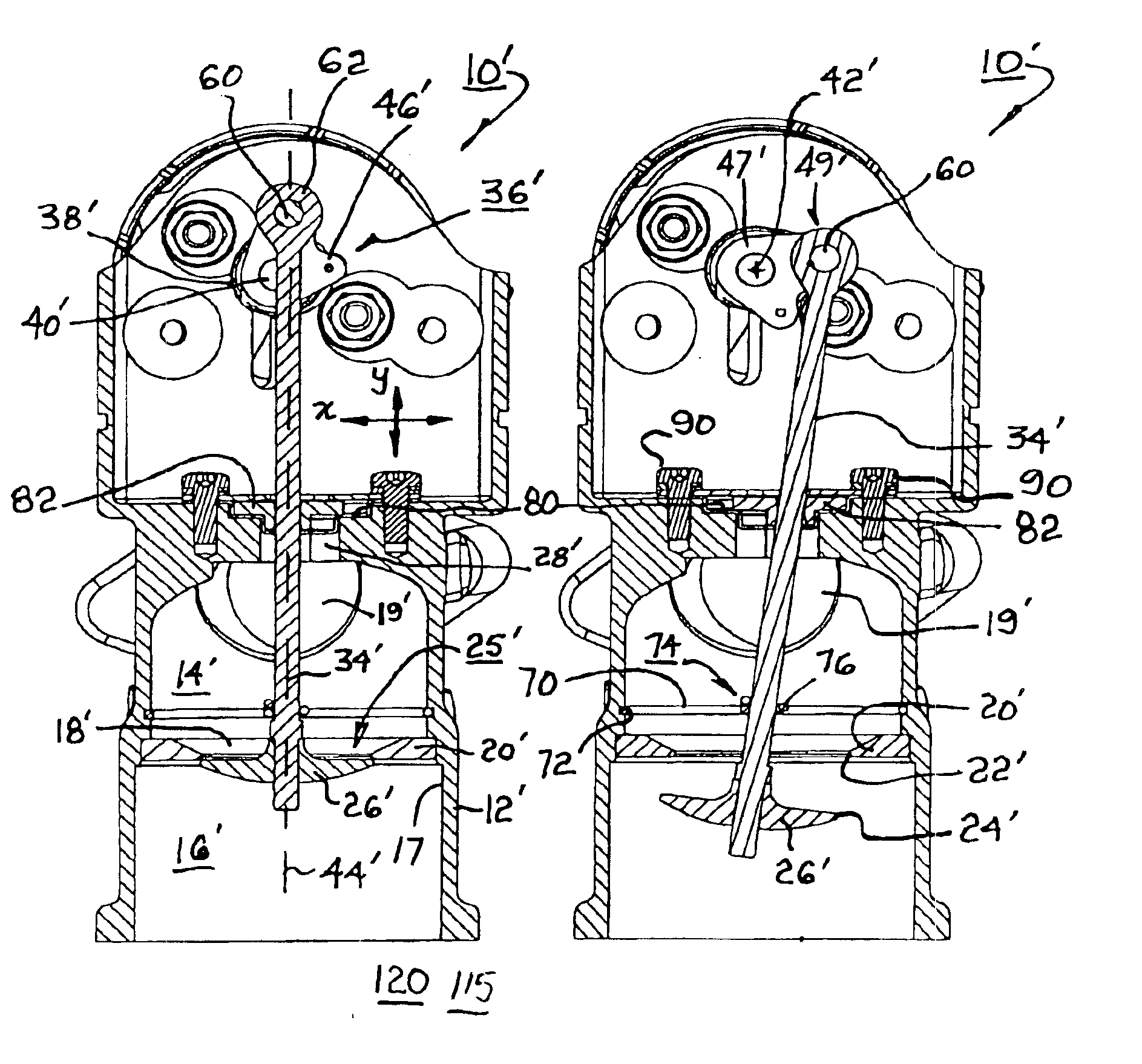 Rotary-actuator EGR valve having compliant seal/bushing