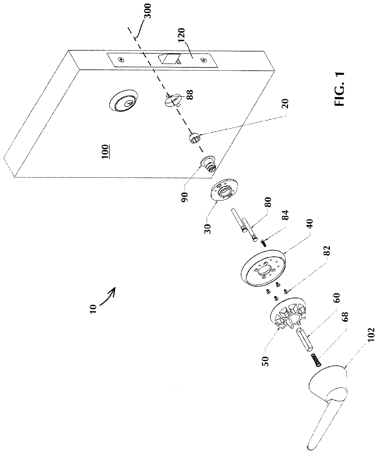 Anti-ligature lever