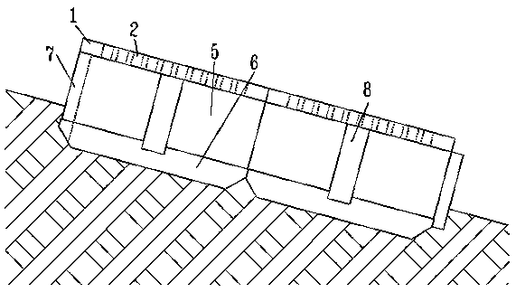 Plant-growing precast concrete component for slope protection and construction method