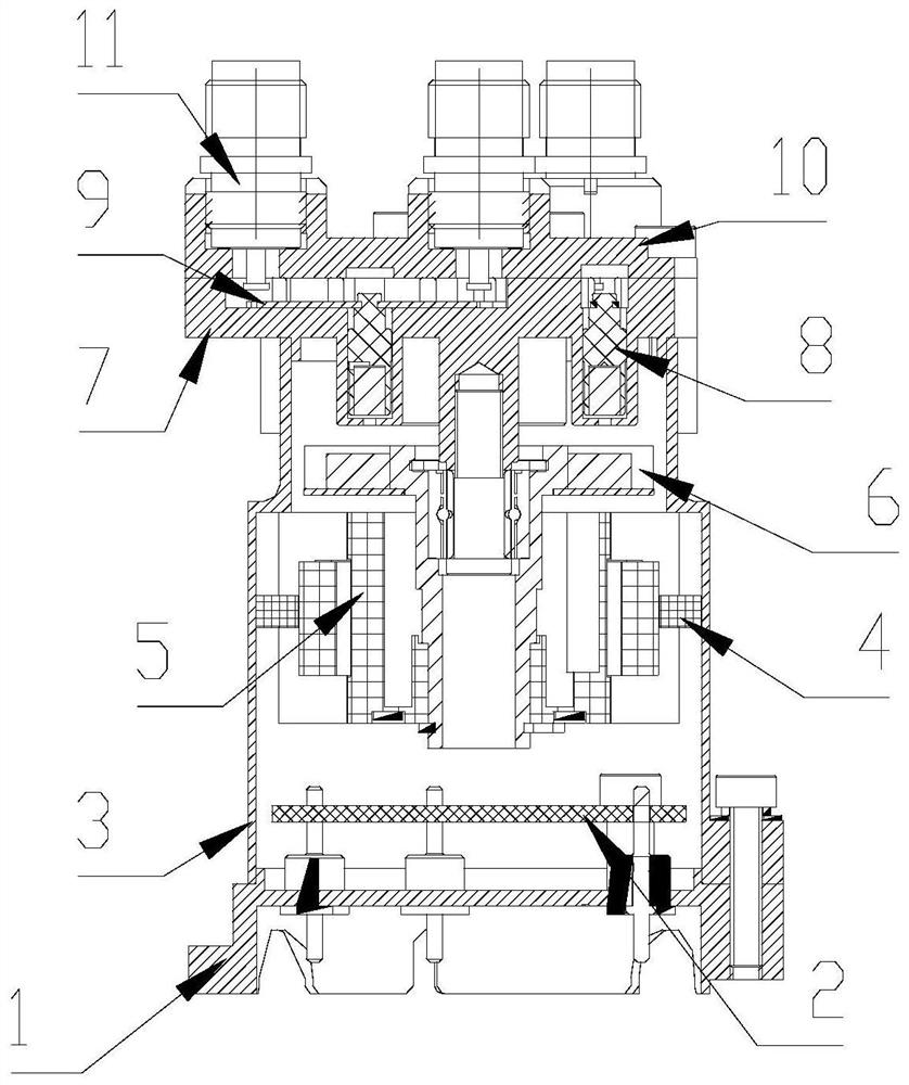 Satellite-borne compact coaxial T switch assembly