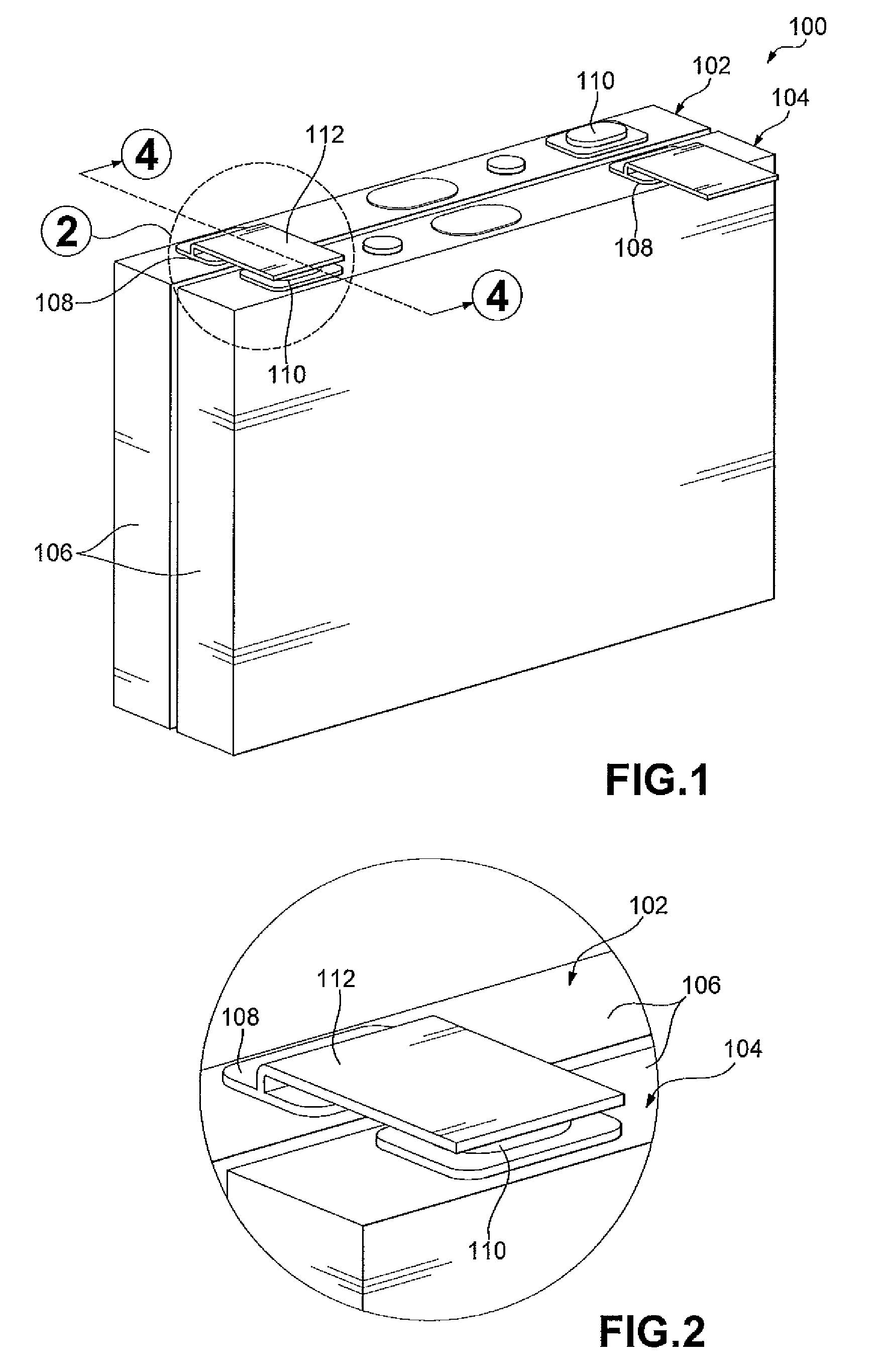 Battery cell with integrated busbar