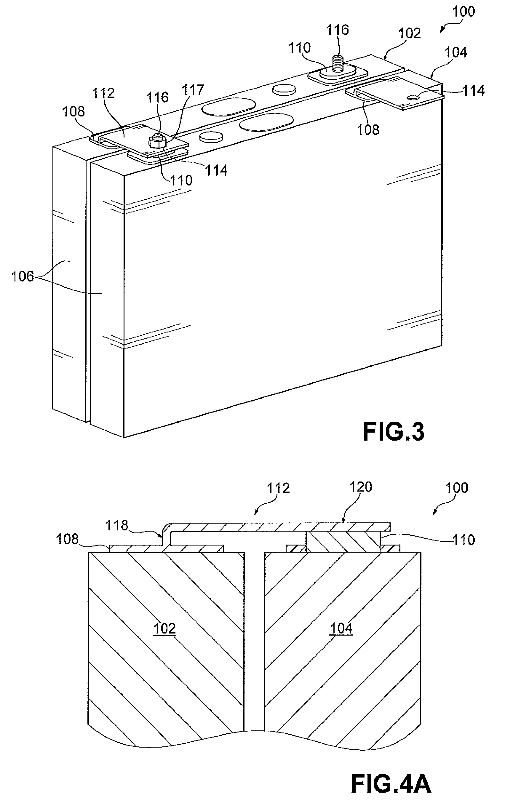 Battery cell with integrated busbar