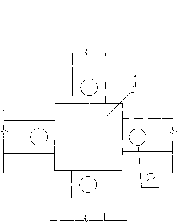 Method for reinforcing integral replacement concrete for high-rise building steeel bar concrete column