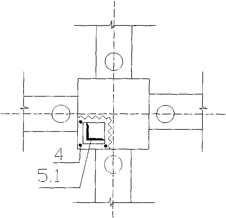 Method for reinforcing integral replacement concrete for high-rise building steeel bar concrete column