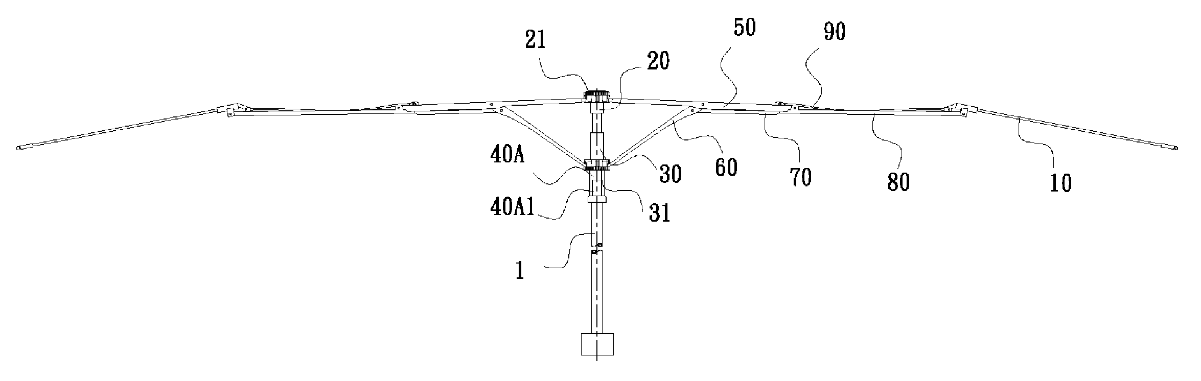 Umbrella frame