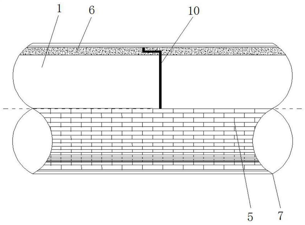 A semi-cast blast furnace hot blast stove pipe and its construction method