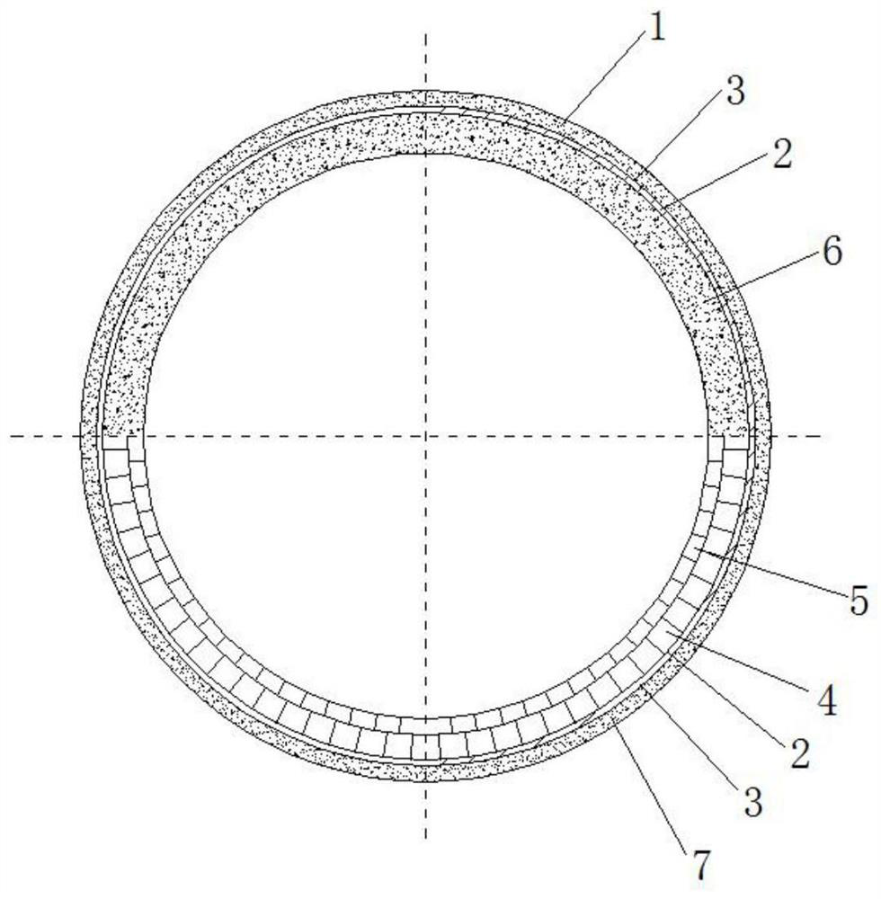 A semi-cast blast furnace hot blast stove pipe and its construction method