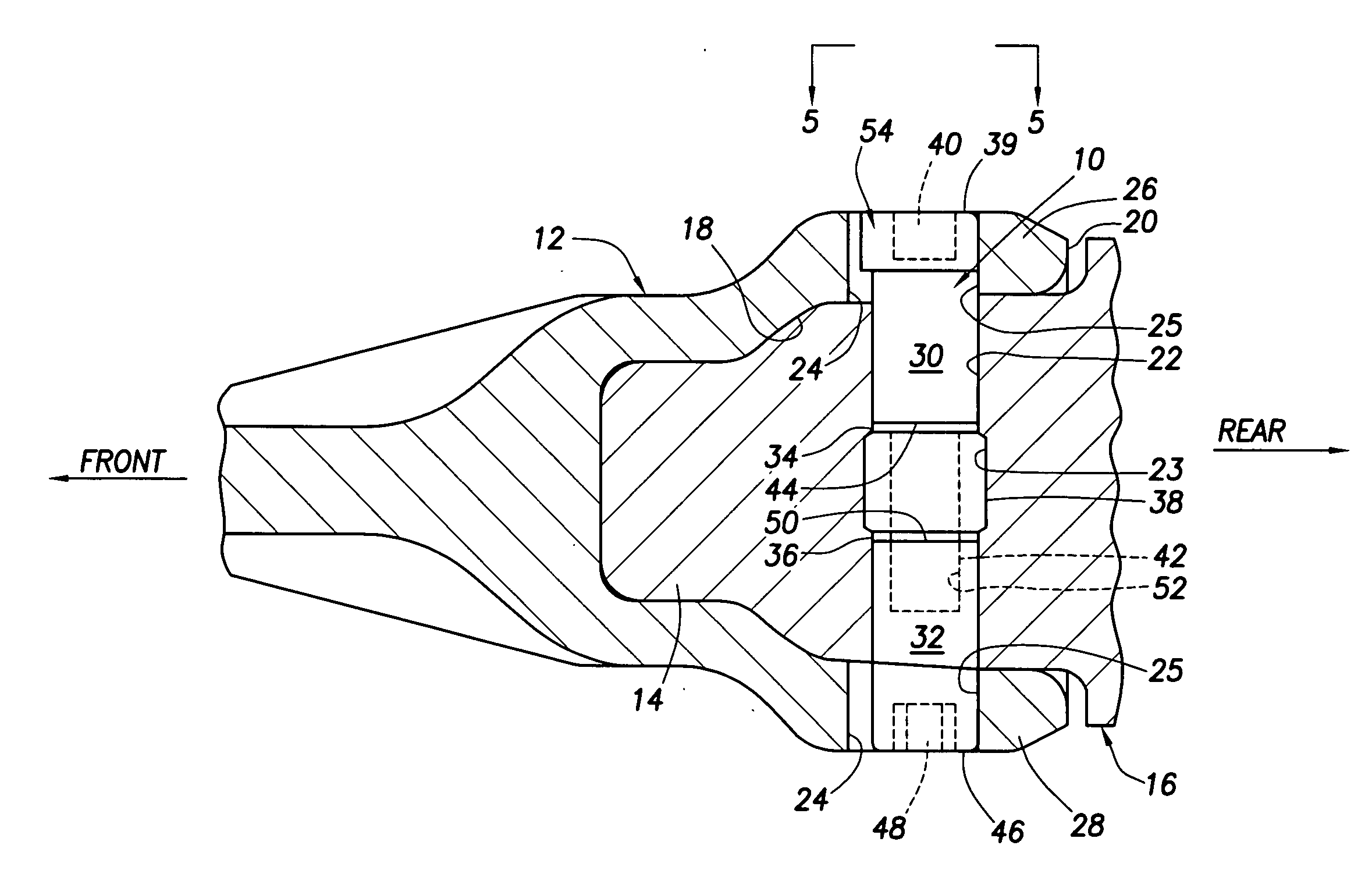 Cammed connector pin assembly and associated excavation apparatus