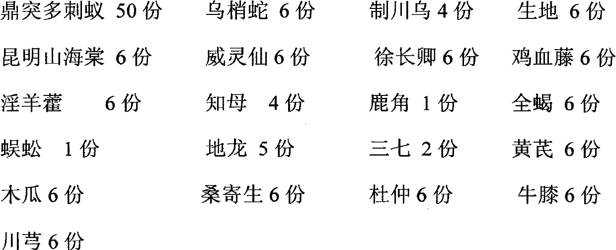 Medicine for treating rheumatic arthritis and rheumatoid arthritis and method for preparing medicine