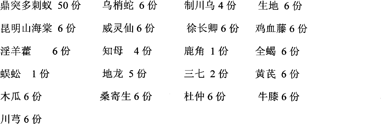 Medicine for treating rheumatic arthritis and rheumatoid arthritis and method for preparing medicine