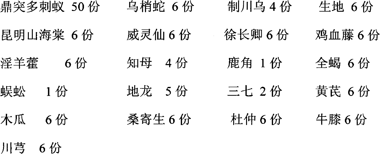 Medicine for treating rheumatic arthritis and rheumatoid arthritis and method for preparing medicine