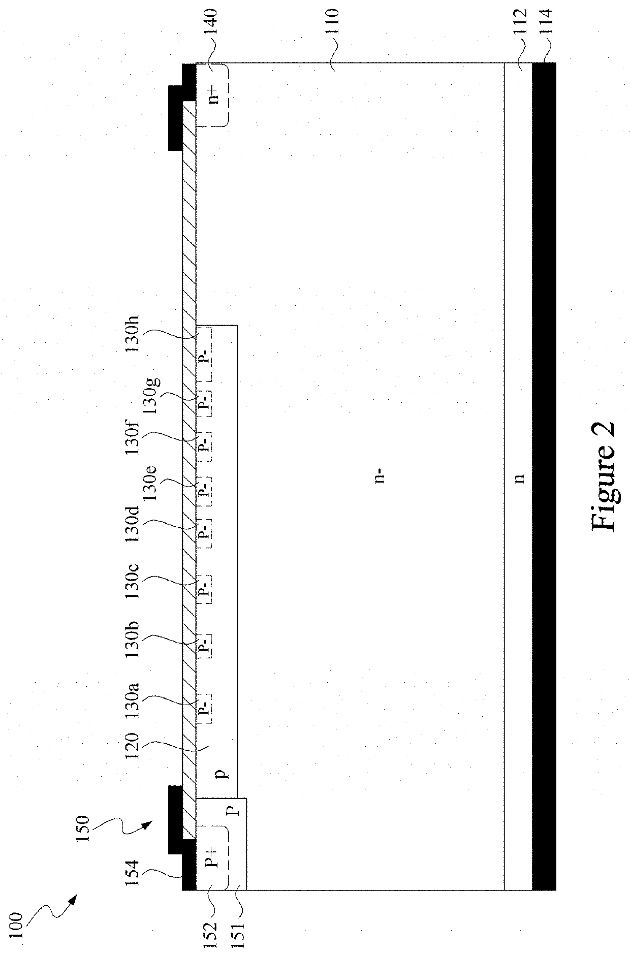 High voltage edge termination structure for power semicondcutor devices and manufacturing method thereof