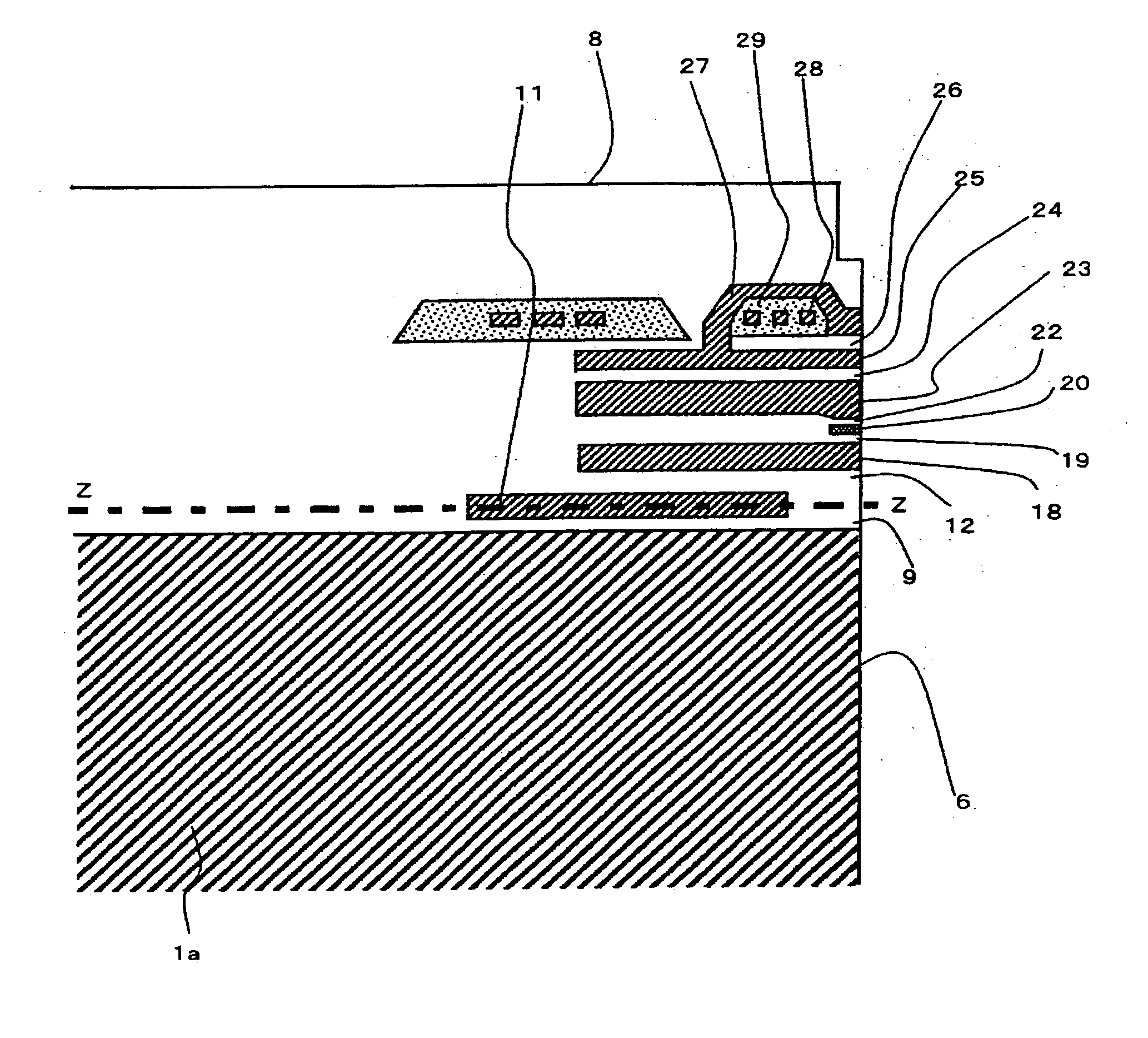 Thin film magnetic head slider, magnetic head support mechanism, magnetic disk drive, and method of manufacturing magnetic head