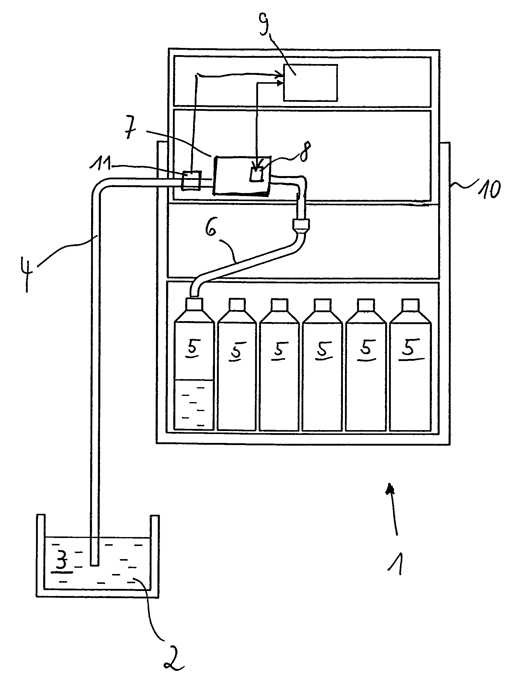 Sampler for taking a defined amount of sample of a fluid medium from a sample-taking site