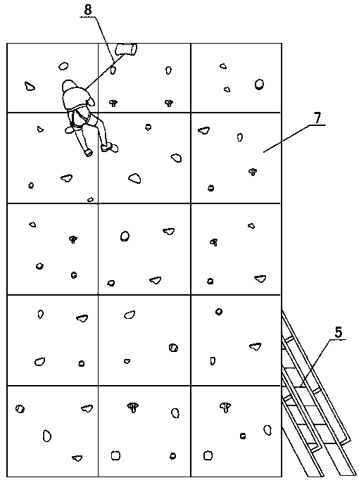 Fire-fighting escape and rock climbing integrated training table