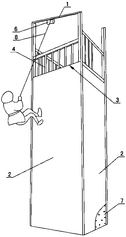 Fire-fighting escape and rock climbing integrated training table