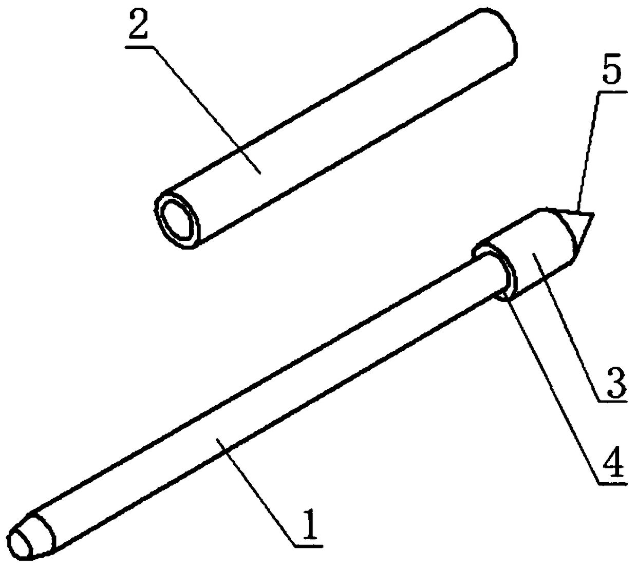 Sleeve ear piercing needle, ear piercing device and ear piercing method