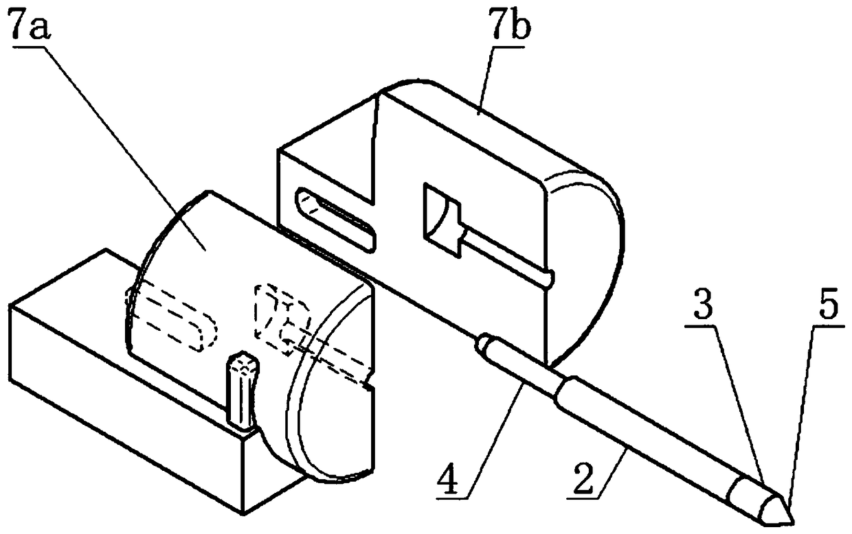 Sleeve ear piercing needle, ear piercing device and ear piercing method