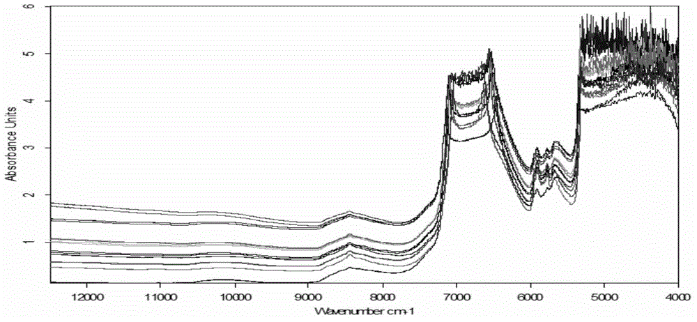 Method for monitoring quercetin in extraction process of folium ginkgo in real time by applying near-infrared technology