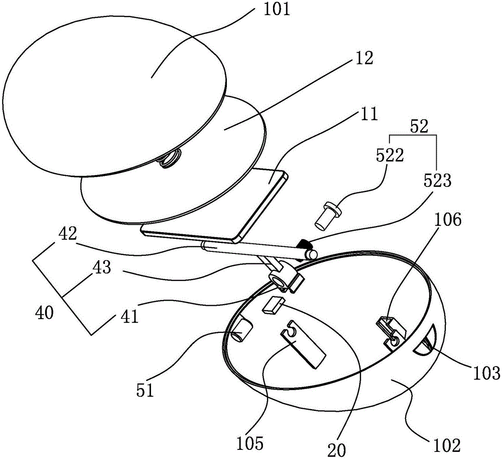 Swing type underwater detector and display method thereof