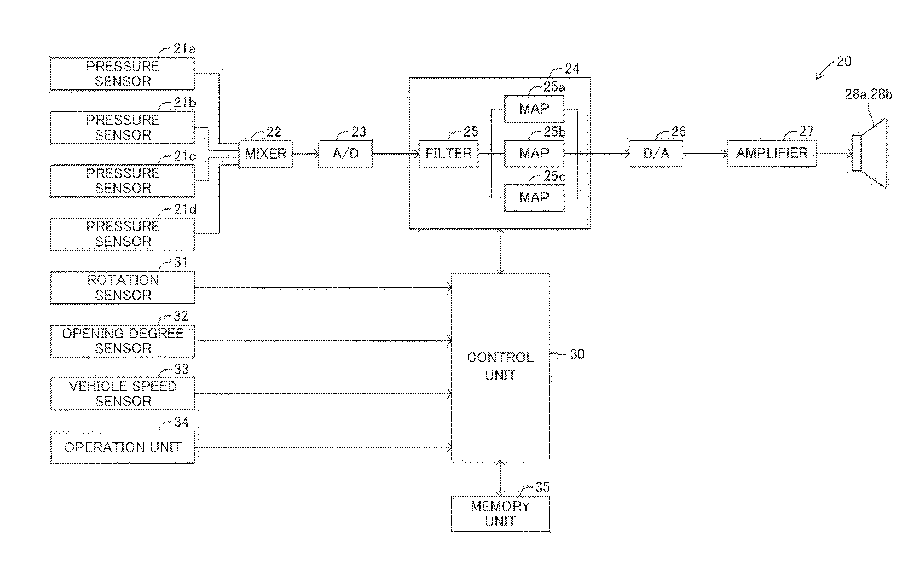 Sound generating device for vehicle, and sound generating method for vehicle