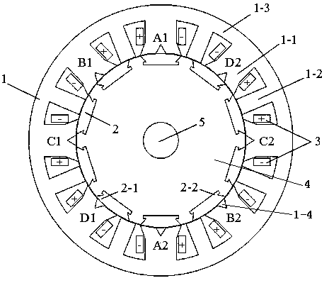 Switched reluctance motor for electric automobile