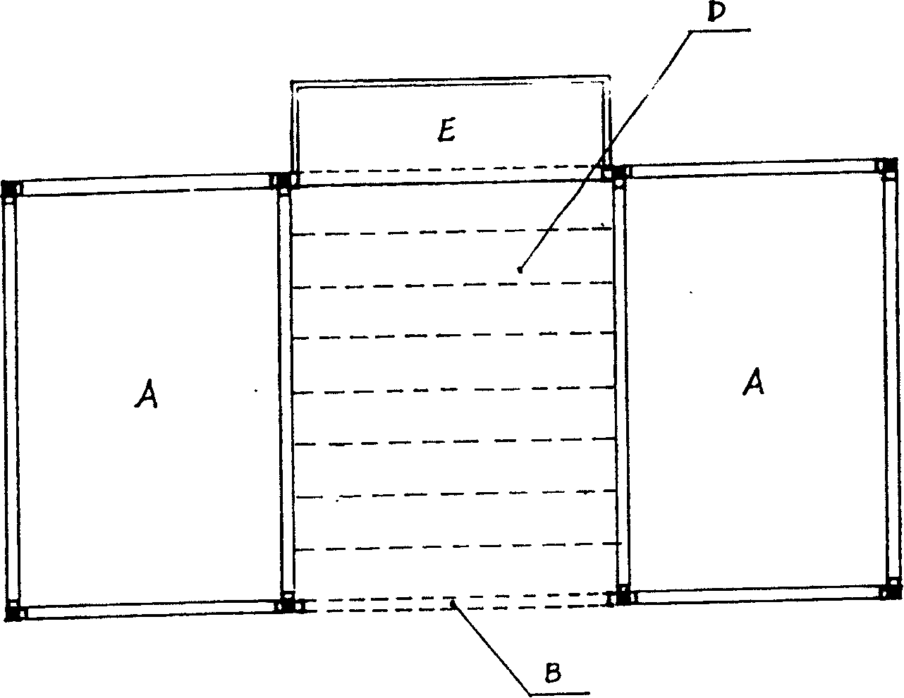 Box shaped house model of construction and fabricating method