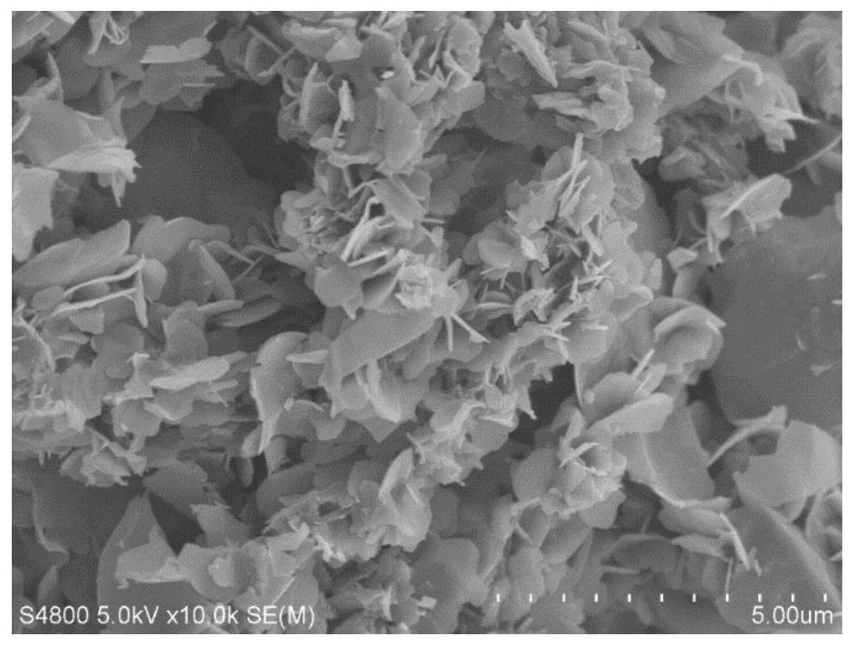 Preparation method of self-assembled flaky VS2/S nanosheet