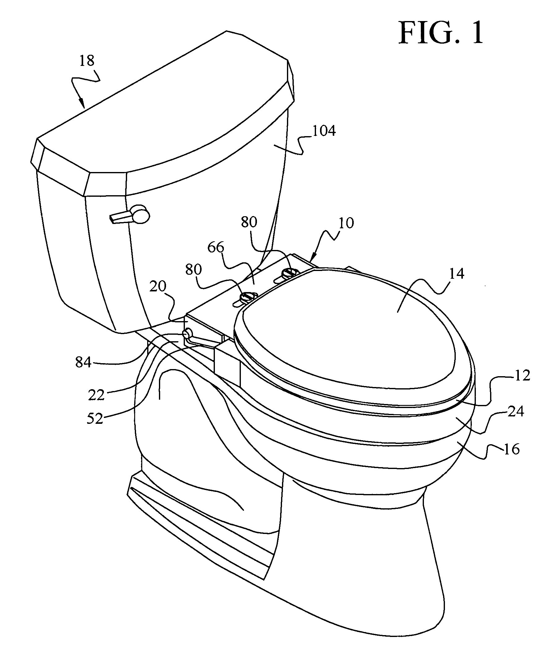 Toilet seat elevator assembly