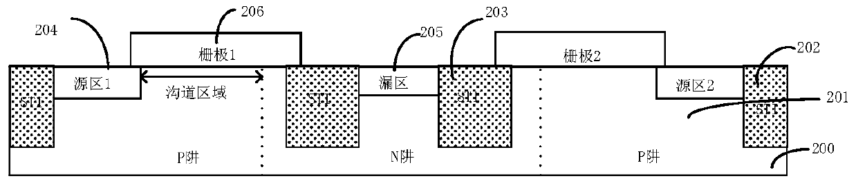 A lateral double-diffusion semiconductor device based on parasitic finfet