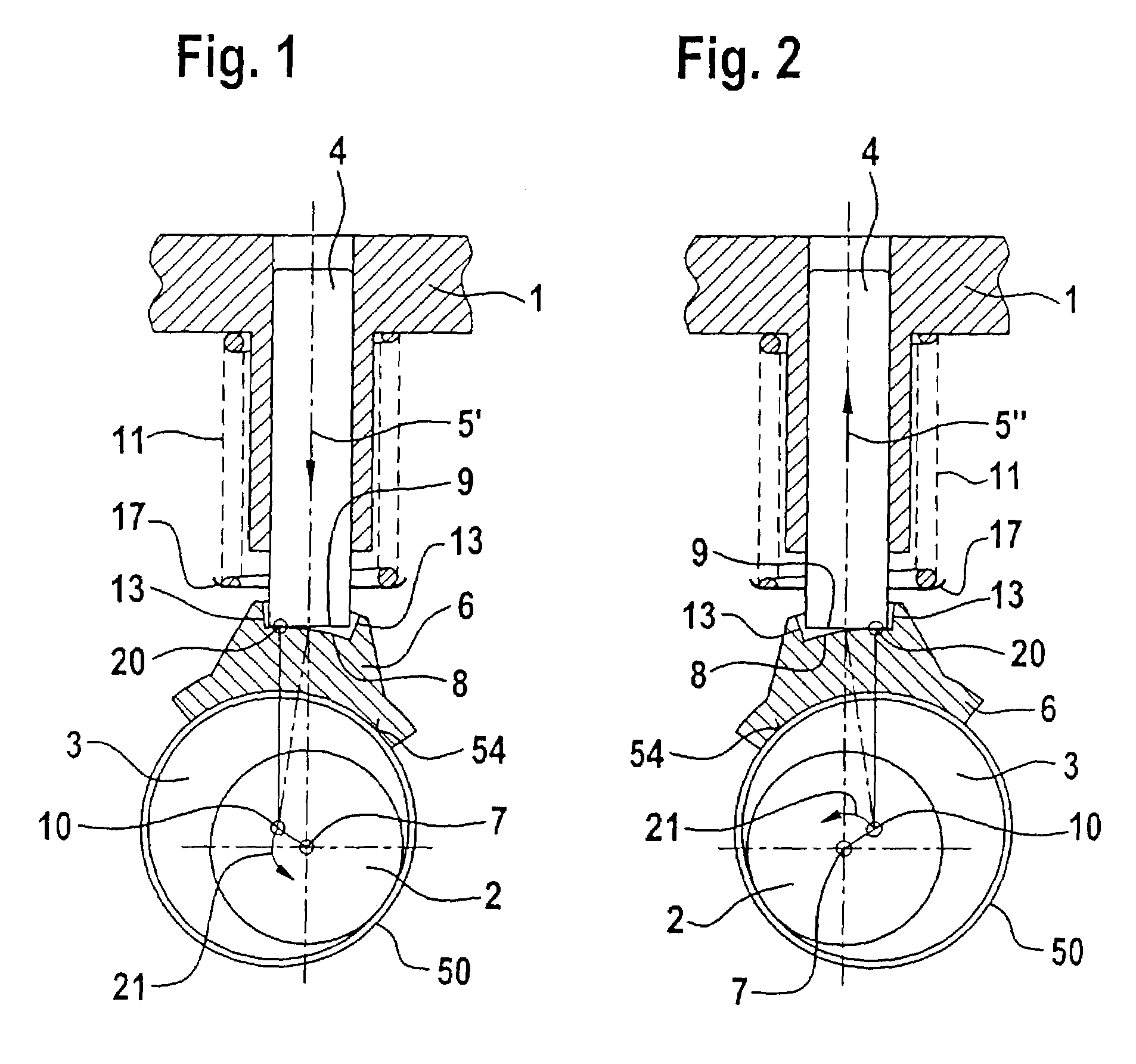 Radial piston pump with piston rod elements in rolling contact with the pump pistons