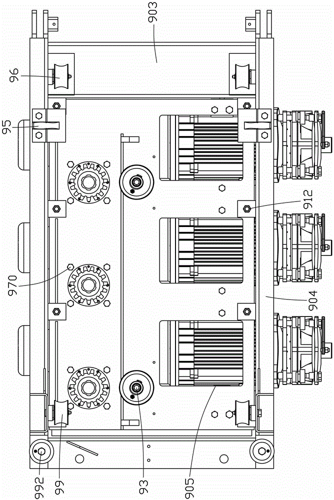 Assembly conveyor line for drive bodies of construction hoists