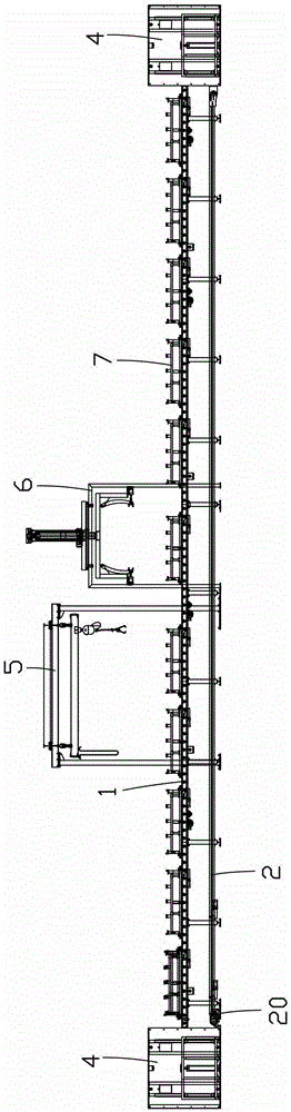 Assembly conveyor line for drive bodies of construction hoists