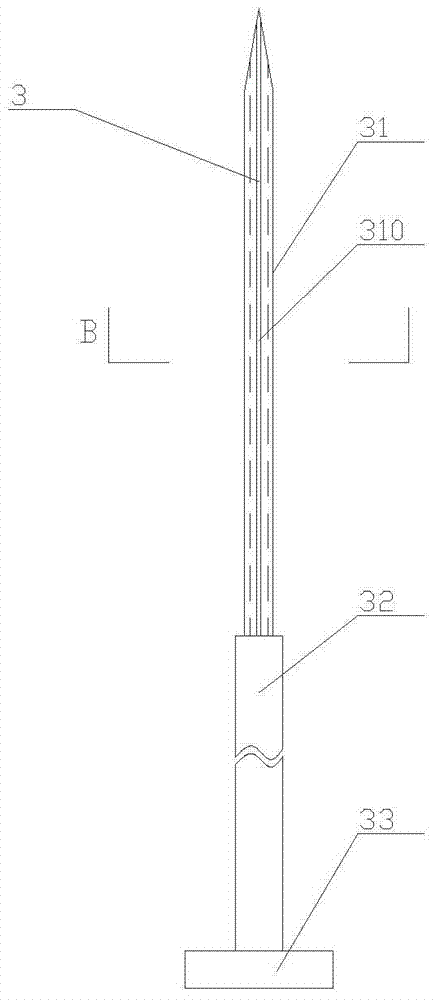 Puncture type ground clamp and use method thereof