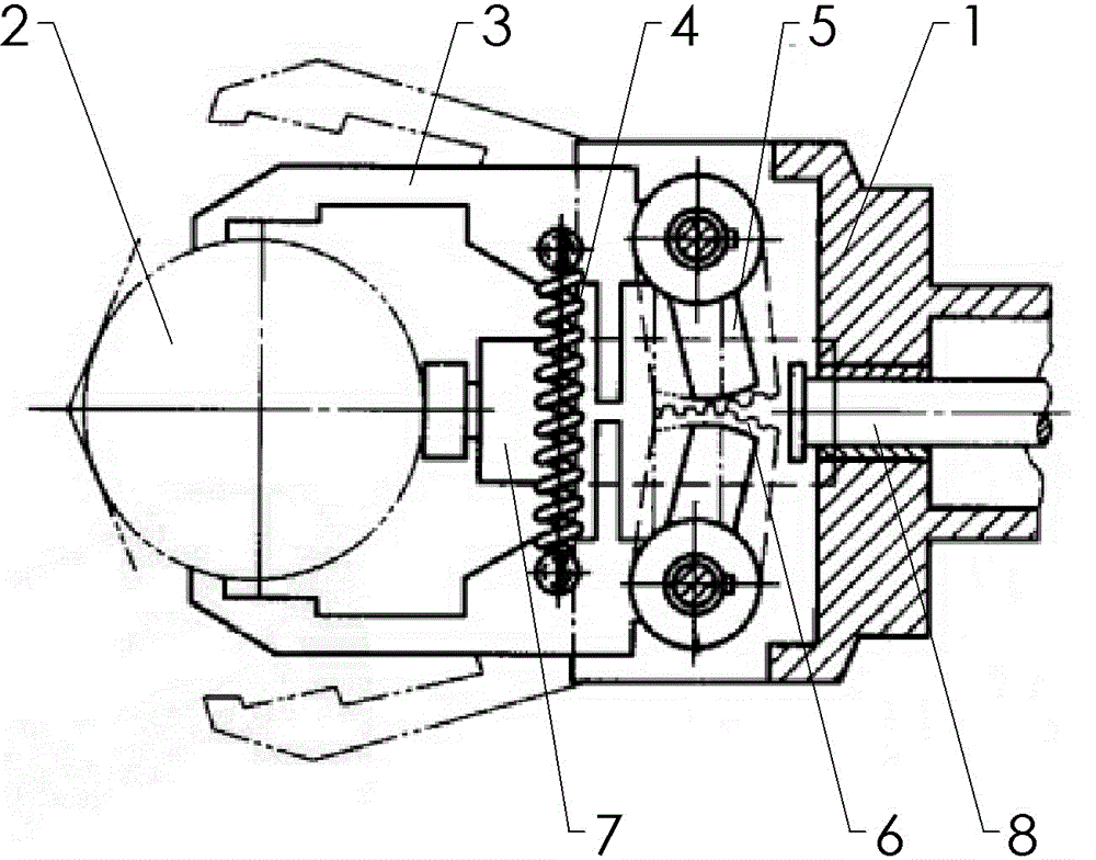 Mechanical arm for clamping cans