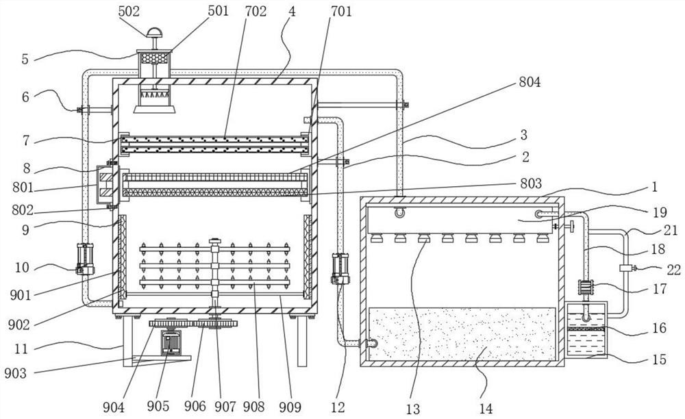 Recyclable cooling water circulation device for non-woven fabric production