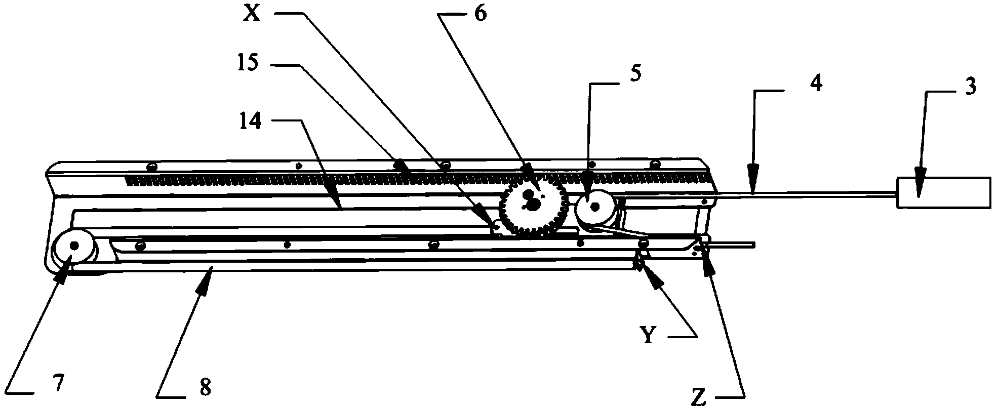 Telephone wire take-up device