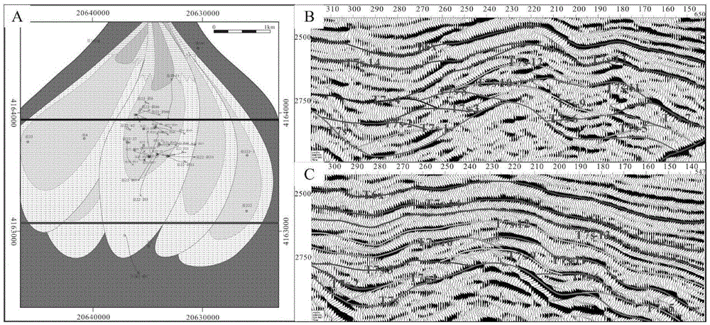 Dividing and contrasting method of near-shore underwater fan glutenite effective connected bodies