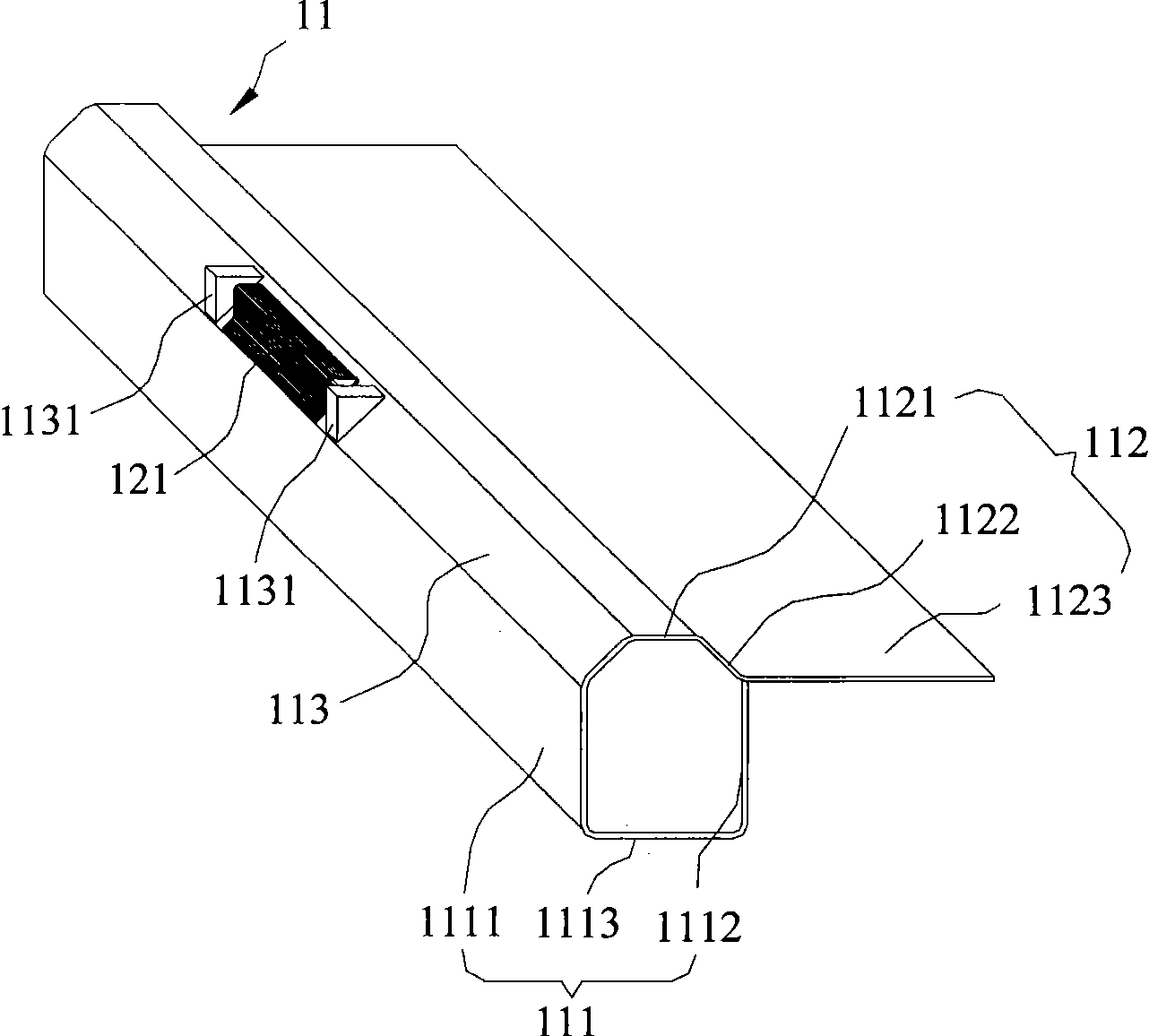 Container door lintel with electronic tag and container provided with same